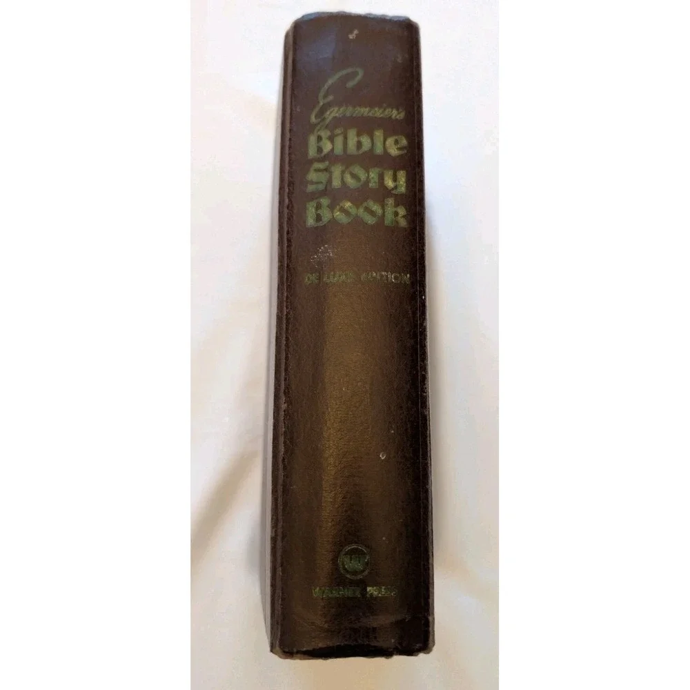 Vintage 1955 Egermeier's Bible Story Book Deluxe Edition Hardcover Warner Press